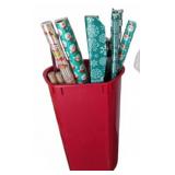 Gift Wrap Rolls with Storage Bin