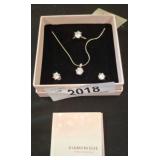 Diamonique 925Jewelry Set With Ring, Pendant, &