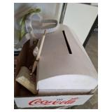 White Quilted Wedding Card Box Set with Pen