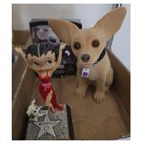 Betty Boop Figure, Flocked Dog, Jack Skelton