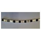 Sterling Silver & Onyx Mother-of-Pearl Link 7