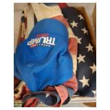 Trump 2020 Hat and American Flag Lot