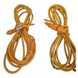 Two Orange Outdoor Extension Cords