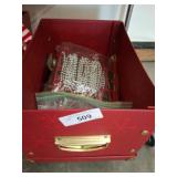 Christmas Bead Garlands in Red Storage Box