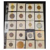 World Coin Collection in Album Pages