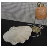 Table Lamp with Brass Base and Shell