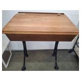 Wood and Metal Student Desk, 26x19x32