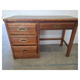 Wood Desk with Three Drawers, 44x18x30 Inches