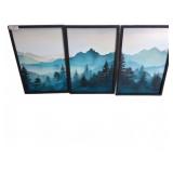 Three 16x24 Framed Forest Prints