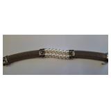 Marked 925 Sterling Silver Mesh Bracelet with Pear