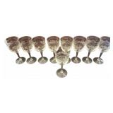9 Noritake Patience Crystal Water Gobl