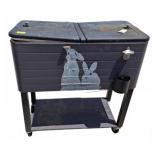 Rolling Outdoor Cooler With Bunny Motif