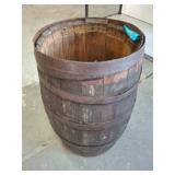 Wooden Barrel with Iron Bands