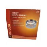 Portfolio 2 Light Ceiling Fixture, Chrome