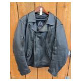 Pro Force Black Leather Jacket, Size 46