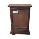 Wooden Display Cabinet 13x6x18 No Shelves