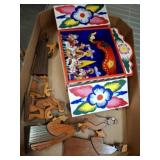 Folk Art Nativity Set with Wooden Figures