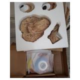 ARCUZ Birch Log Tree Face and Bird Outdoor