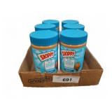 6 Skippy No Sugar Added Peanut Butter Jars