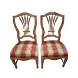 Wood Accent Chairs with Upholstered B