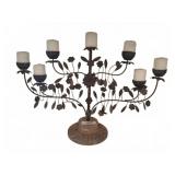 Metal Floral Candelabra, 24x18 Inches