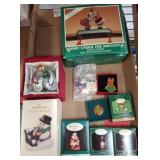 Holiday Ornaments & Cast Iron Stocking Hanger