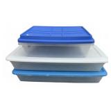3 Plastic Storage Totes