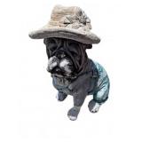 Composite Garden Statue with Hat, 15x20