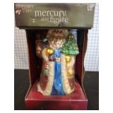 Holiday Time Mercury Glass Santa Figure