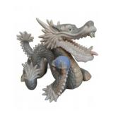 Porcelain Dragon Figurine, 7"ï¿½7", Made in JAP