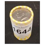 Bank-Wrapped Roll of Kennedy Half Dollars