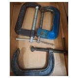 3 Assorted C-Clamps