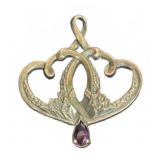 Marked 925 Grabh Sterling Silver Pendant with Amet