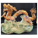 Porcelain Gold Dragon Figurine, Japan