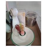 Ceramic Olive Dish, Spreaders, Bulbs, Caniste