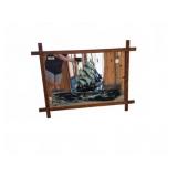 Sailboat Scene Wall Mirror, 44x33 Inch