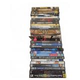 Box Lot of Mixed DVDs, Blu-rays, PC Games