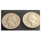 1944 S and 1945 Washington Quarters Lot