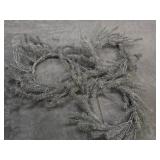 3 Silver Glittered Pine Wreaths