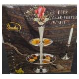 Studio Silversmiths 2-Tier Cake Server w/Vase