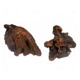 Antique Burl Wood Bookends Set