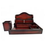 Wooden Desk Organizer Set