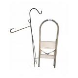 Alltrade Step Stool and Metal Shepherd Hooks