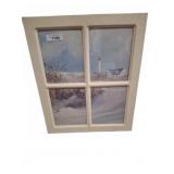 Framed 18x23 Coastal Window Scene Art
