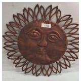 23-Inch Metal Sun Face Wall Hanging