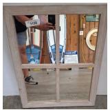 Wood Framed Wall Mirror, 18x23 Inches