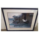 Framed Waterfowl Print by Ken Calvert, 40x33