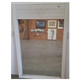 White Framed Wall Mirror 29x45 Inches