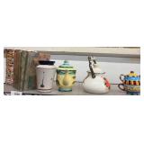 Decorative Teapots, Vase, Basket, &