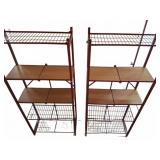 Metal and Wood Shelving Units, 24x10x